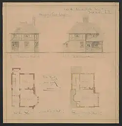 Architectural drawing, 1889