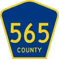 County Route 565 marker