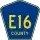 County Road E16 marker