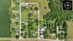 An aerial view of Cranston, taken on July 7, 2025