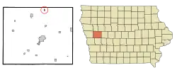 Location of Kiron, Iowa