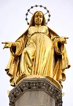 Mother Mary on top of the column