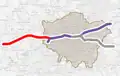 Map of Crossrail with Reading section