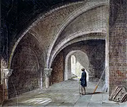Crypt under the Church of St James in the Wall, Wood Street Square, City of London