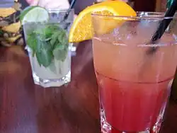 Orange, mint, and lime