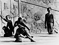 Persepolis Event, Douglas Dunn (left), Carolyn Brown (rear) and Merce Cunningham (right)