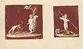 Cupid (Eros) with greyhound and with boar hunting scenes from tablinum G