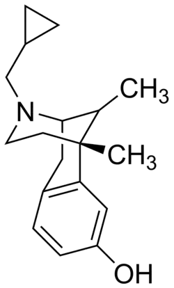Chemical structure of Cyclazocine.