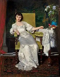A lady with rose, 1879