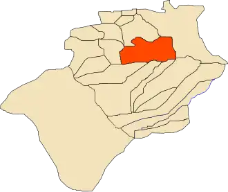 Location of Taghit commune within Béchar Province