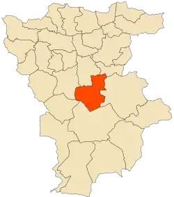 Location of Aïn Mellouk within Mila Province