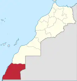 Location in territory claimed by Morocco