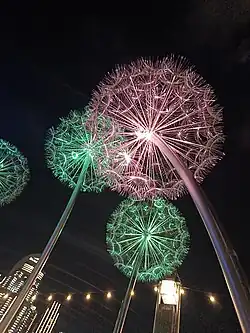 Dandelions sculpture in the park
