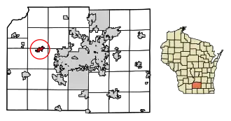 Location of Cross Plains in Dane County, Wisconsin.