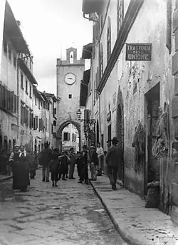 The main street and the clock tower in 1904