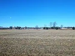 Wide view of Daretown from Newkirk Station Road