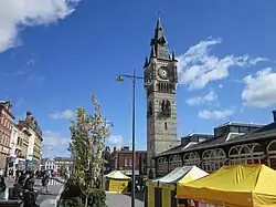 Darlington Market Hall with clock tower