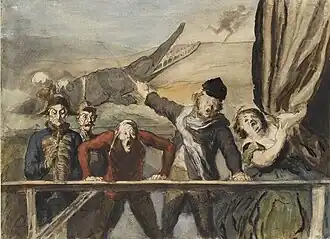 The Sideshow (1825-79), watercolor, 26.6 x 36.7 cm. Louvre, Paris,
