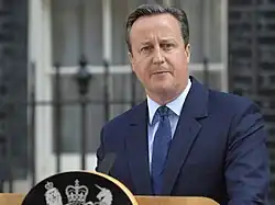 Cameron announcing his resignation as prime minister