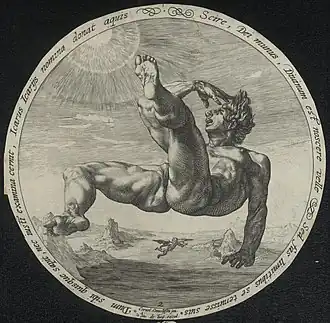 Print of Icarus falling after his wings were broken.[43]