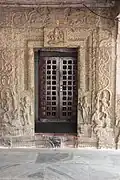 Decorative door jamb and lintel over a minor shrine in the rear prakara of the Gunja Narasimha Swamy temple at Tirumakudal Narasipura