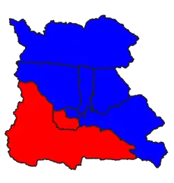 Dekkhina District (Red) in the Naypyidaw Union Territory