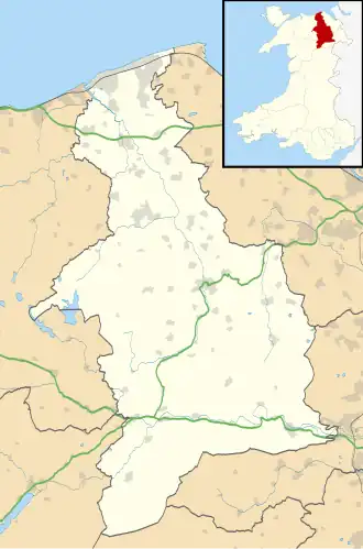 Llanelidan is located in Denbighshire