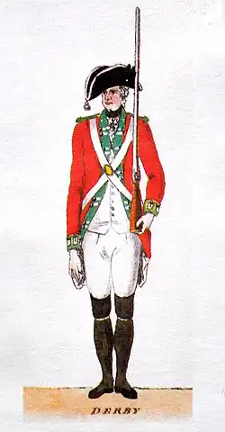 Watercolour. Foot soldier in uniform.
