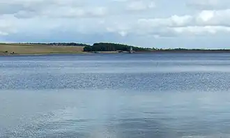 A lake and its dam head