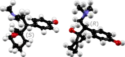 Ball-and-stick model of desvenlafaxine