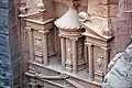 Petra, the Treasury; upper part of facade