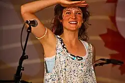 On stage at Canada Day festival Trafalgar Square London 2011