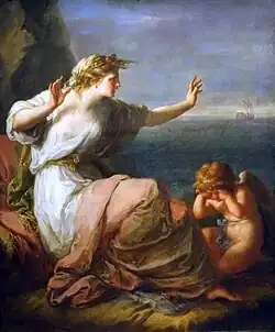 Ariadne left by Theseus (before 1782), oil on canvas, 88 x 70.5 cm., Gemäldegalerie Alte Meister, Dresden