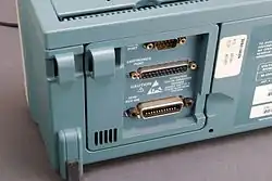 Rear of Tektronix TDS 210 digital oscilloscope with IEEE 488 port