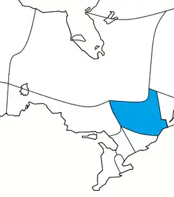 The boundaries of the diocese within the Ecclesiastical Province of Ontario.
