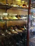 Display of shoes at John Lobb, London