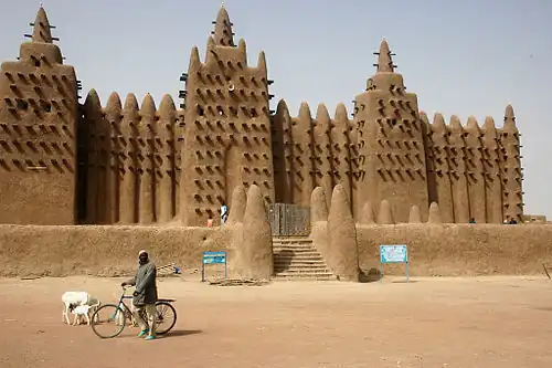Great Mosque of Djenné, in the west African country of Mali