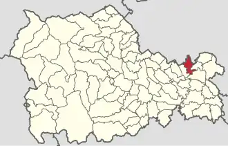 Location in Neamț County