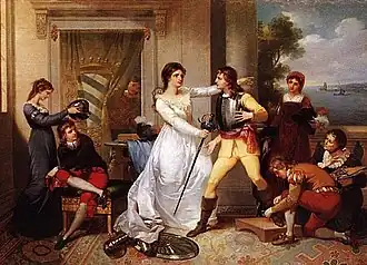 "D. Filipa de Vilhena arma os filhos cavaleiros em 1 de dezembro de 1640" (colecção particular)