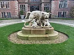 'Mastiff with puppies' at Dorfold Hall, Cheshire, England