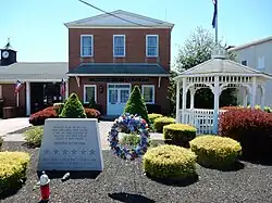 The Douglass Township Building and War Memorial in Gilbertsville