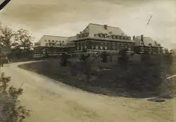 A large brick building