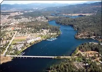 Downtown Post Falls along the Spokane River