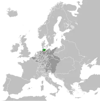 Location and borders of the Duchy of Holstein by 1789