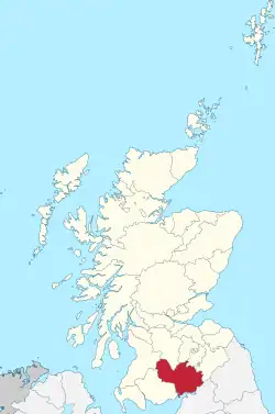 Location of Dumfriesshire