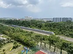 Class 93 passing Kampar, Perak heading North to Batu Gajah