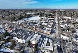 Aerial view of the village in 2025