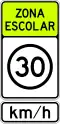 ER1-1 School zone speed limit (30 km/h)