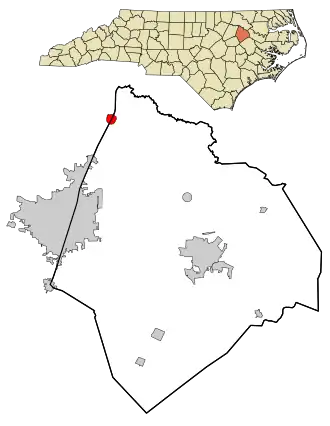Location in Edgecombe County and the state of North Carolina.