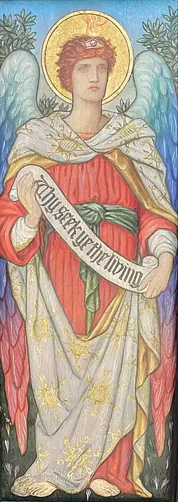 Edward Arthur Fellowes Prynne's painted angel altar panel